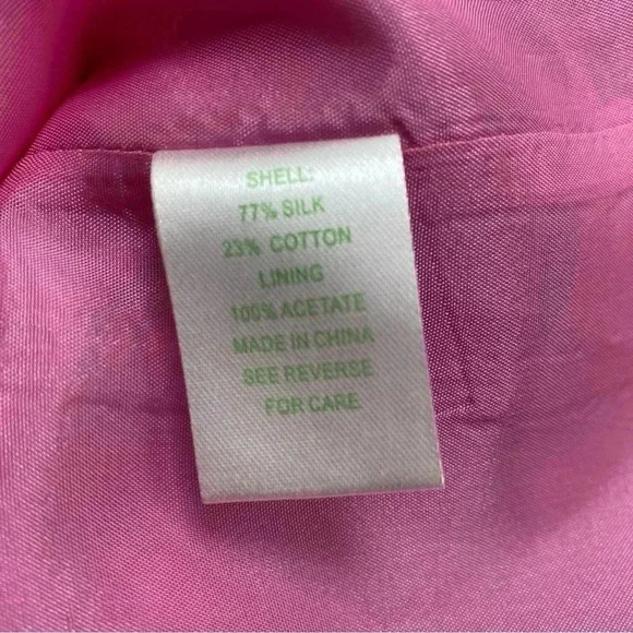 Lilly Pulitzer pink and green silk blend ruffle sleeve mod 60s midi dress size 0 - Picture 4 of 4